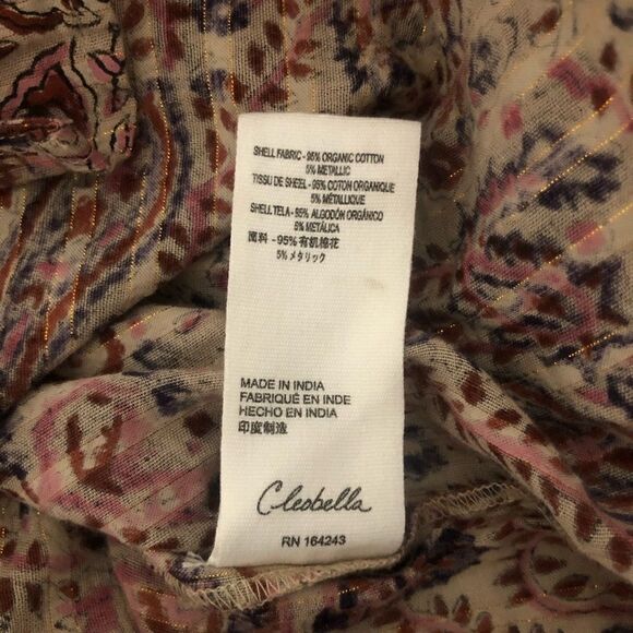 Cleobella Samara Paisley Organic Cotton Button Down Blouse Size XS - Picture 11 of 15
